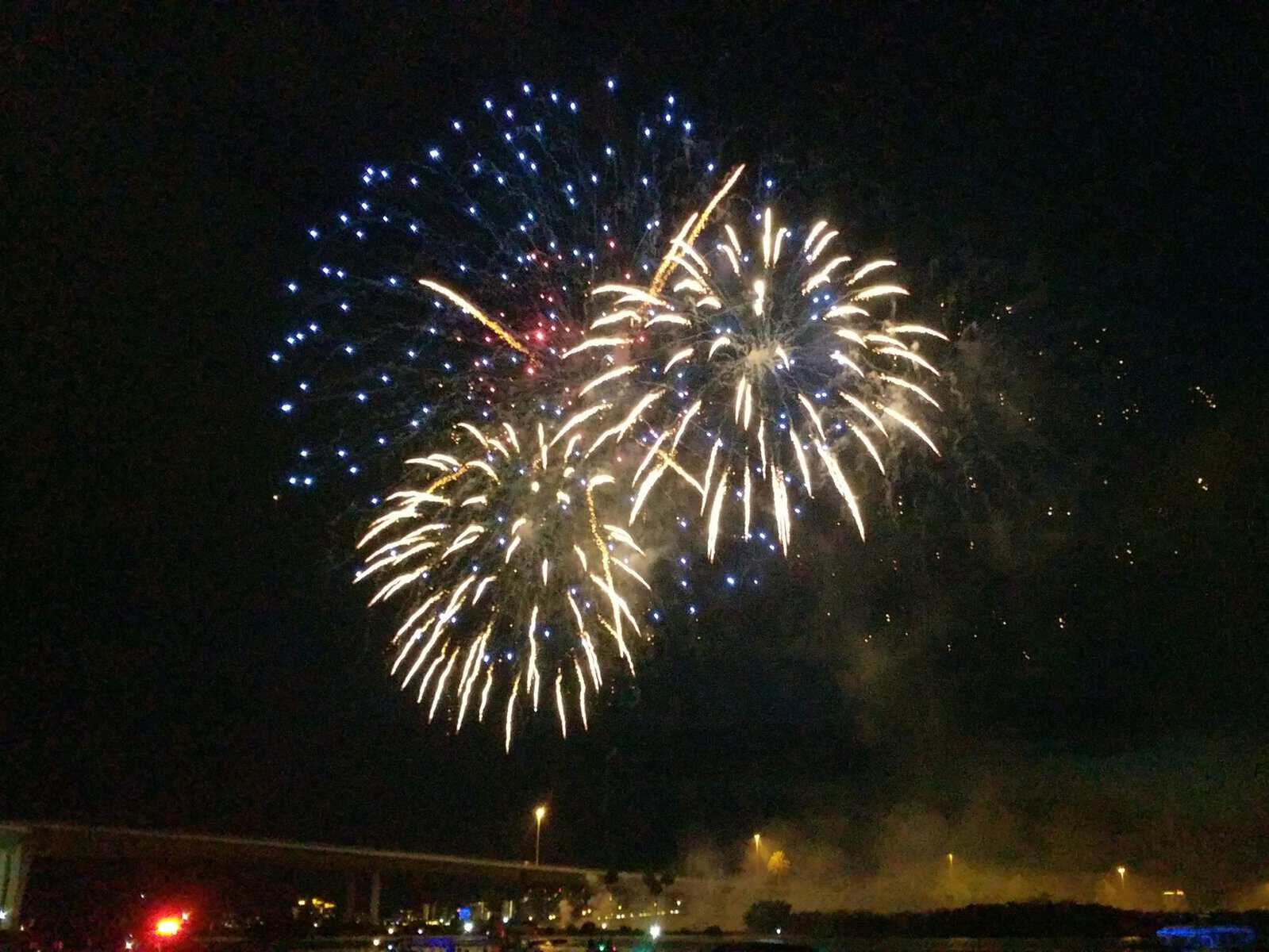 Caribbean fireworks in December