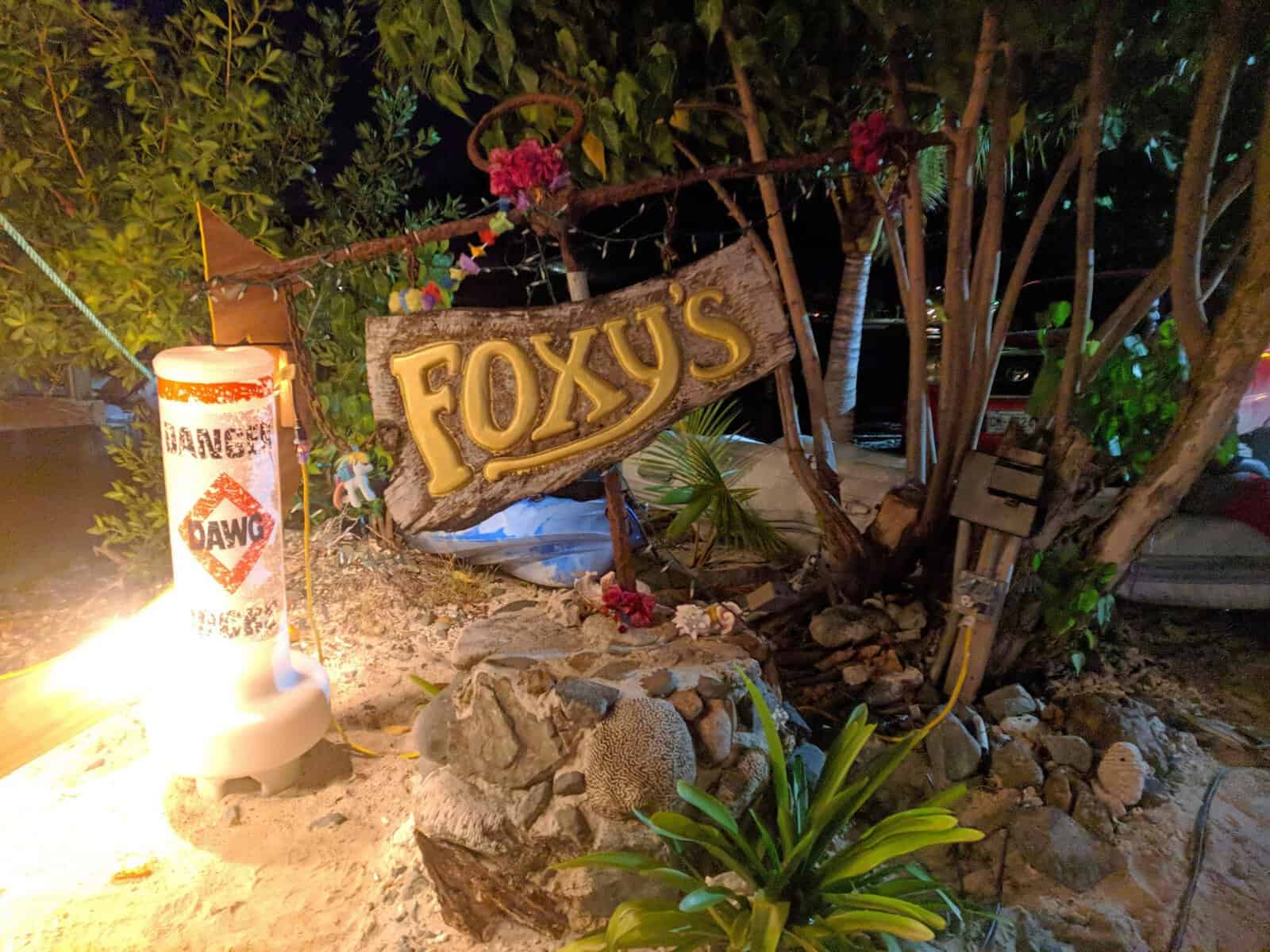Foxy's welcome sign in Great Harbour, Jost Van Dyke, British Virgin Islands